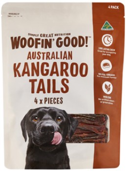 Woofin%26%23039%3B+Good+Kangaroo+Tails+Dog+Treats+4+Pack