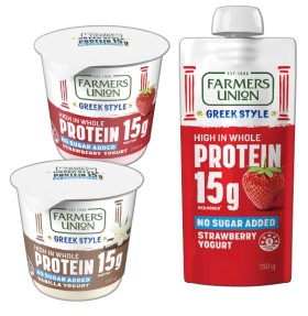 NEW+Farmers+Union+Protein+Yogurt+Pouch+or+Pot+150g+Selected+Varieties