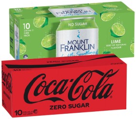 Coca%E2%80%91Cola%2C+Sprite+or+Mount+Franklin+Lightly+Sparkling+Water+10x375mL+Selected+Varieties