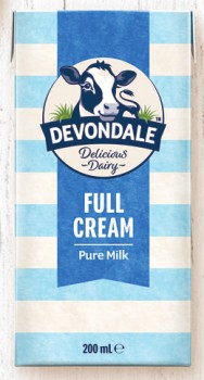 Devondale+Full+Cream+or+Extra+Light+Long+Life+Milk+6x200mL