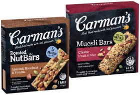 Carman%26rsquo%3Bs+Nut+Bars+5+Pack+or+Muesli+Bars+6+Pack+Selected+Varieties