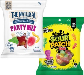 The+Natural+Confectionery+Co.+130%E2%80%91230g%2C+Sour+Patch+Kids+190g+or+Pascall+Lollies+150%E2%80%91300g+Bags+Selected+Varieties