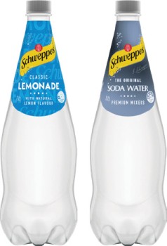 Schweppes+Mixers%2C+Soft+Drinks+or+Natural+Mineral+Water+1.1+Litre+Selected+Varieties
