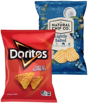 Doritos-Corn-Chips-150170g-The-Natural-Chip-Co-or-Smiths-Thinly-Cut-Chips-175g-Selected-Varieties on sale