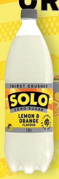 NEW+Solo+Zero+Sugar+Lemon+%26amp%3B+Orange+1.25+Litre