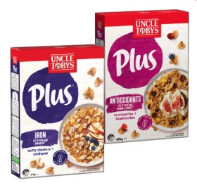 Uncle+Tobys+Plus+Cereal+410%E2%80%91435g+Selected+Varieties