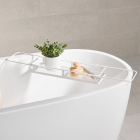 Noah-Extendable-White-Bath-Caddy-by-Habitat on sale