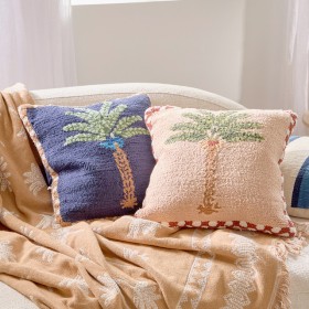 Costa+Del+Mar+Palm+Embroidered+Square+Cushion+by+Habitat