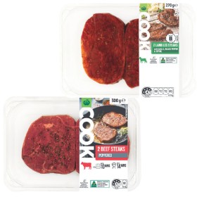 Woolworths+COOK+Marinated+Beef+or+Lamb+Steaks+270-300g