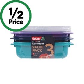 D%26eacute%3Bcor+Microsafe+Oblong+Container+Assorted+900ml+Pk+3