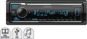 Kenwood+1Din+200W+Dual+Bluetooth+Media+Receiver