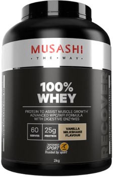Musashi+100%25+Whey+Protein+Powder+Vanilla+Milkshake+2kg