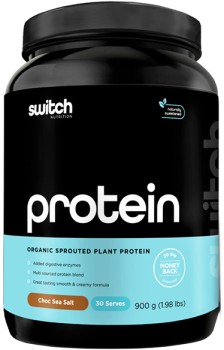 Switch+Nutrition+Organic+Plant+Protein+Choc+Sea+Salt+900g