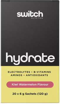 Switch+Nutrition+Hydrate+Electrolytes+Kiwi+Watermelon+20+x+6g+Sachets