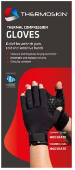 Thermoskin+Thermal+Compression+Gloves+Black+L+1+Pair