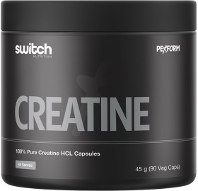 Switch+Nutrition+Creatine+100%25+Pure+HCL+90+Capsules