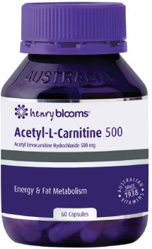 Henry+Blooms+Acetyl+L-Carnitine+500+60+Capsules