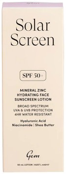 Gem-Solar-Screen-SPF50-Hydrating-Face-Sunscreen-Lotion-50ml on sale