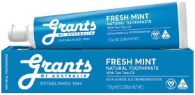 Grants+Natural+Toothpaste+Fresh+Mint+Fluoride+Free+110g