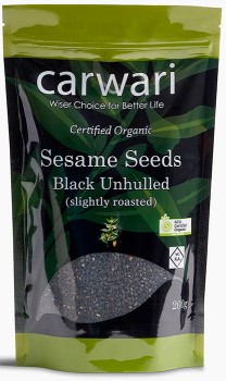 Carwari+Organic+Sesame+Seeds+Black+Unhulled+200g