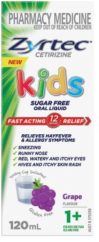 Zyrtec+Kids+Fast+Acting+Allergy+%26amp%3B+Hayfever+Relief+Grape+Flavour+Oral+Liquid+120ml