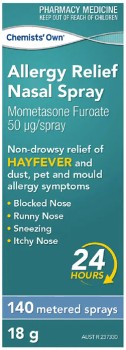 Chemists%26%23039%3B+Own+Allergy+Relief+Nasal+Spray+140+Metered+Sprays