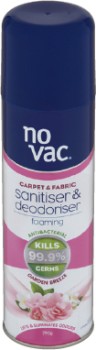 No+Vac+Carpet+%26amp%3B+Fabric+Foaming+Sanitiser+%26amp%3B+Deodoriser+290g+Selected+Varieties
