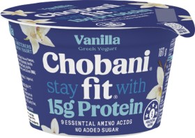 Chobani+Fit+Protein+Greek+Yogurt+Pot+160g+Selected+Varieties