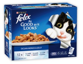 Purina-Felix-Wet-Cat-Food-12x85g-Selected-Varieties on sale