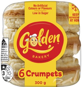 Golden-Crumpet-Rounds-6-Pack-300g on sale
