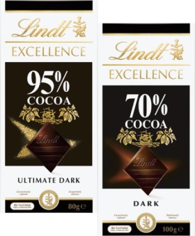 Lindt+Excellence+Block+Chocolate+80g-100g
