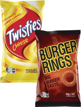 Twisties%2C+Burger+Rings+or+Cheetos+65g-90g
