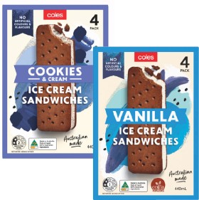 Coles+Ice+Cream+Sandwich+4+Pack+440mL