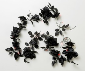 Rose-Garland-Black-with-LED-24m-Ea on sale