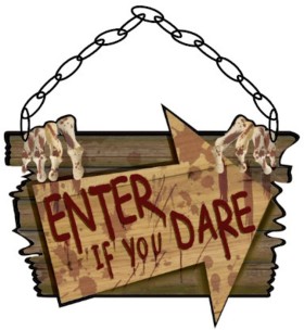 NEW-Enter-if-you-Dare-Sign-36cm-Ea on sale