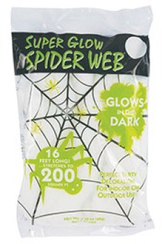 NEW+Spider+Web+Glow+In+Dark+60g+Ea