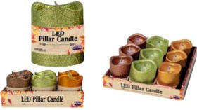 NEW+Candle+with+LED+Assorted+Ea