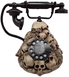 NEW+Skull+Telephone+Animated+23cm+Ea