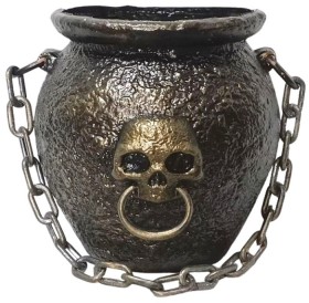 NEW+Cauldron+with+Skull+50cm+Ea