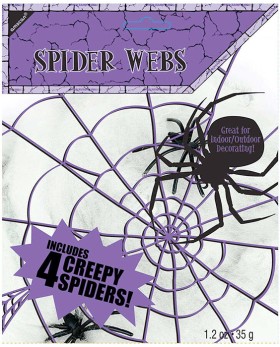 Spider+Web+with+4+Spiders+34g+Small+Ea