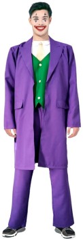 NEW+Costume+Purple+Clown+Adult+Small+Ea