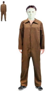 NEW+Costume+Brown+Jumpsuit+Adult+Ea