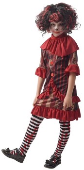 Costume+Creepy+Clown+Girl+Child+Large+Ea