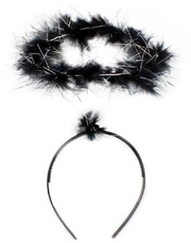 NEW+Halloween+Black+Halo+Headband+Ea