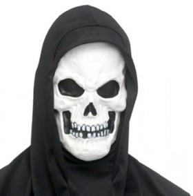 NEW+Mask+Skull+Glow+in+the+Dark+with+Shroud+Ea