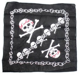 NEW-Halloween-Bandana-with-Skull-Chain-Design-Ea on sale