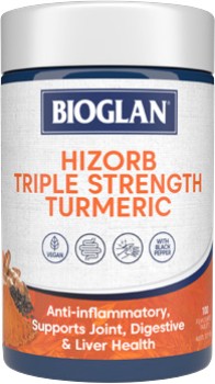 Bioglan+Hi-Zorb+Triple+Strength+Turmeric+100+Tablets