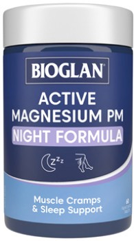 Bioglan-Active-Magnesium-PM-Night-Formula-60-Tablets on sale