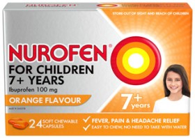 Nurofen+For+Children+7%2B+Orange+Flavour+24+Chewable+Capsules