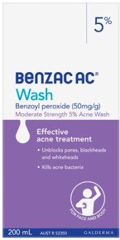 Benzac+AC+Moderate+Strength+5%25+Acne+Wash+200mL